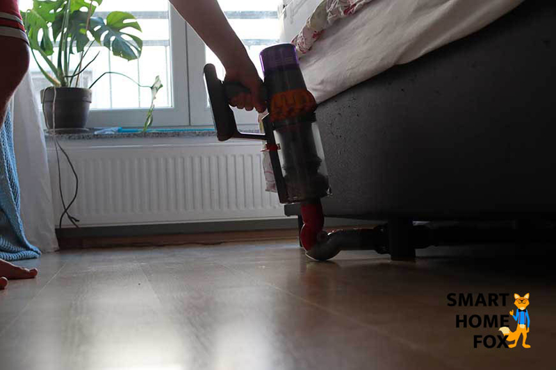 Vacuuming under the bed